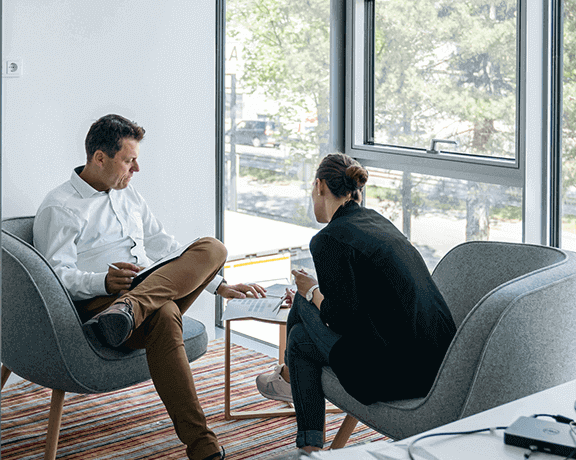Kundenbesprechung im Büro